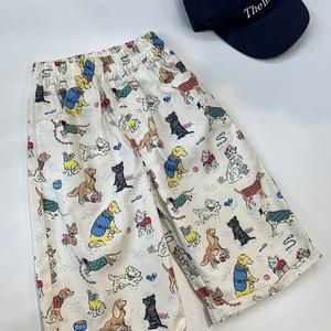 유아 키즈 아동복 강아지 어린이 바지 스트레이트 느슨한 캐주얼 봄 가을