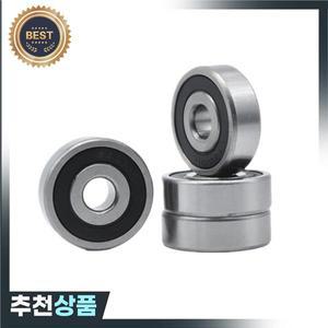 고무 밀봉 깊은 홈 볼 베어링 하이 퀄리티 6000-2RS 10x26x8 스틸 50 개
