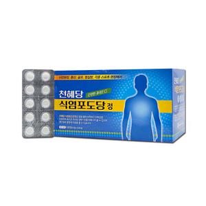 천혜당 식염포도당 정 500정 여름 탈수예방 전해질 건설현장 야외활동 + 휴대용9쪽부채