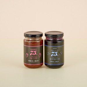 [신세계라이브쇼핑]잼민트 75 고함량 라이트 과일잼 2종 골라담기(딸기잼, 블루베리잼)