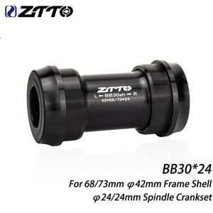 ZTTO 자전거 프레스 맞춤 BB30sh 어댑터 24 MTB 도로 용 하단 브래킷 68/73mm Φ42mm 프레임 쉘 축 24mm 스