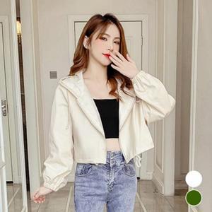 여성 넉넉한 기장 품 자켓 크롭 짧은 데일리 간절기