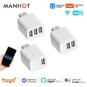투야 스마트봇Tuya WiFi 스마트 USB 허브 마이크로 어댑터 5V 미니 전원 APP Alexa Google 홈용  제어 음성