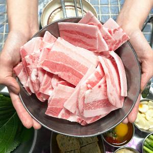 국내산 한입 랭삼 (냉동 삼겹살) 500g/1팩 4mm