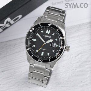[시티즌] AW1760-81E 에코 드라이브 블랙 스포츠 캐쥬얼 정장 남자 메탈시계 c