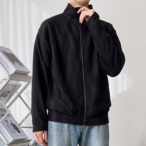 [리빌모아]남자 베이직 데일리 폴로 무지 집업 가디건 5C5-CA-Q109-검정