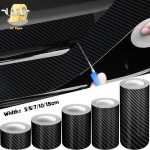카본테이프 차량용 문턱 보호 필름 3D 탄소 섬유 스티커 스크래치 방지 방수 매트 블랙 나노 문짝 실