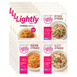 라이틀리 곤약볶음밥 200g 차돌깍두기4+매콤해물4+소고기4+닭가슴살4/총16봉