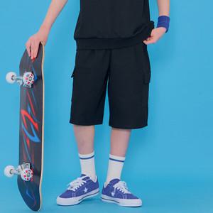 [오션스카이] [2color]남아 매쉬 안감 스트릿 카고 5부 팬츠