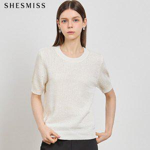 [쉬즈미스][쉬즈미스(SHESMISS)] 크로쉐 고급짜임 니트 탑 (택가격 108000원)
