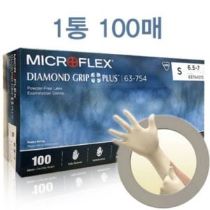 라텍스 장갑 다이아몬드 그립 플러스 L 100매 안셀