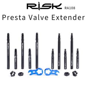 RISK RA108 일체형 탈착식 자전거 내부 튜브 익스텐더 코어 렌치 알루미늄 포함, 45mm, 80mm
