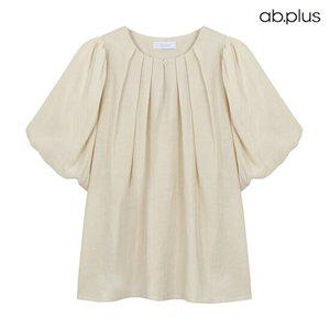 [ab.plus/신상] 핀턱 주름 퍼프 소매 반팔 블라우스 (LSZ2MB34A)