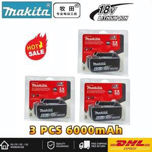6000mAh 새 정품 18V Makita 6Ah 배터리 BL1830B 교체용 리튬