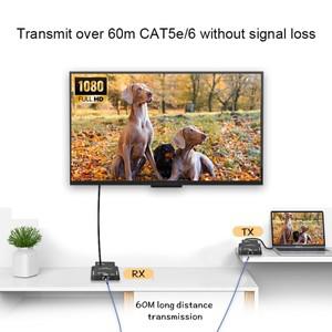 Cat5e/6을 통한 60M HDMI 연장기 1080p@60Hz 3D EDID 듀얼 POC 60미터 linkmi 지원