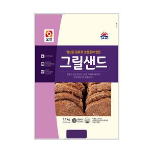 사조오양 숯불그릴샌드 1.1kg 햄버거패티