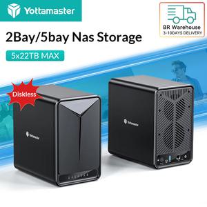 Yottamaster 2/5 Bay Raid NAS Enterprise Storage 2.53.5 SATA HDD SSD 외부 케이스게임 PC용 원격 액세스