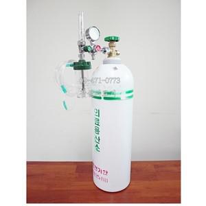 미국산 의료용 알루미늄 산소호흡기산소통 10리터 풀세트 산소통+산소조절기+산소콧줄+산소마스크