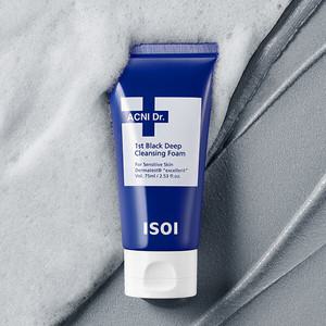 아이소이 아크니 닥터 퍼스트 블랙 딥 클렌징 폼 75ml