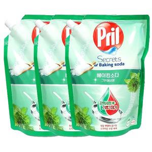 프릴 주방세제 허브그린향 리필 1L x 3개 // 1500ml x 2EA 대체 발송