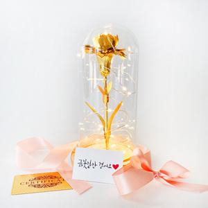어버이날 스승의날 골드 카네이션 장미 꽃 무드등 선물