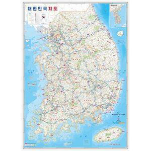 대한민국지도 코팅 - 우리나라 전국 도로 여행 전도