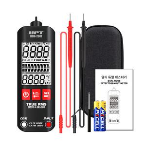 HPT 디지털 멀티 듀얼 테스터기 검전기 비접촉 HDM-2001 전기 자동 측정기 도통 시험기 활선 감지기 AC DC 500V