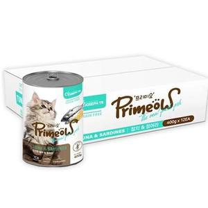 [OFM853O6]프리미요 고양이 캔 통조림 간식 400g 12p