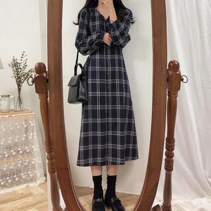 [OFM7P34S]여성 가을 긴팔롱원피스 2컬러