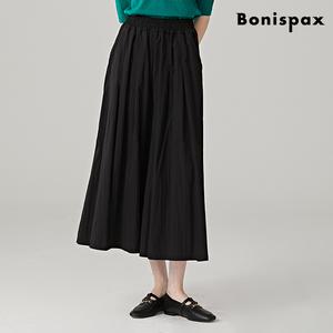 [롯데백화점]보니스팍스 핀턱 밴딩 와이드핏 여성 치마 바지 (XO1TA013L0)