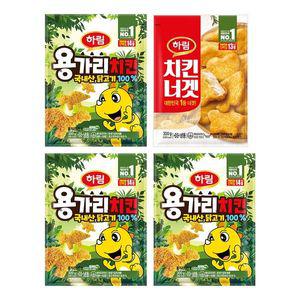 [보리보리/하림]하림 용가리치킨300g3봉+치킨너겟300g1봉