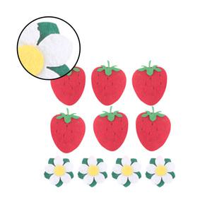 DIY 꾸미기 딸기 펠트 10p 휄트 소품 장식 환경판 구성 공간 교실 게시판 재료