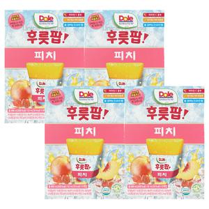 Dole 돌 후룻팝 피치 ( 62ml 8개입 ) 4개 / 피치팝 복숭아팝 얼려먹는 디저트 주스 과즙쥬스
