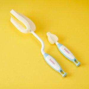 [기타]베일리 신생아 아기젖병솔 고밀도스펀지 젖꼭지 젖병 세척솔 2종 세트