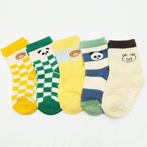 체크양말 5족 귀여운 캐릭터 유아 아동 키즈 양말