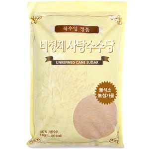 미트폴 사탕수수 비정제원당 비정제설탕 5kg (노란색 지퍼백)