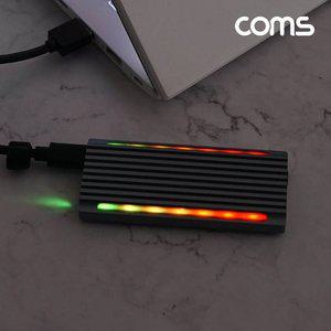 M.2 NVMe NGFF SSD 외장하드 케이스 원터치분리 RGB (WFFQ3FF)