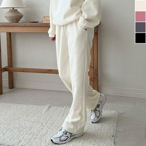[오노마] ONM 여성 와이드 털안감 바지 1P 겨울 데일리 캐주얼 팬츠
