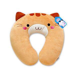 미네코 목쿠션 브라운 고양이 목베게 31cm