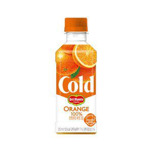 [기타]델몬트 콜드오렌지 100%과즙주스 페트음료 250ml x 9개