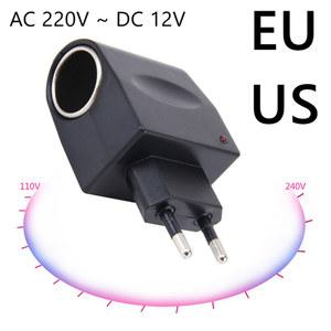 2021 AC 220V DC 12V 자동차 시가 라이터 소켓 EU 미국 플러그 변환기 어댑터 액세서리 Dropship