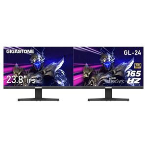 기가스톤 24인치 IPS LED 백라이트 게이밍 모니터 2팩 165Hz FHD 1920 x 1080, 178 와이드 뷰, 듀얼 모니터, 컴퓨터 모니터, 내장 스피커, 프리싱크, 인체공학적 틸트 VESA 마운트,DP, HDMI