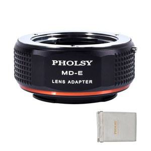 록코어 MD용 PHOLSY 렌즈 마운트 어댑터 /MC /SR 미놀타 MD to E 카메라 본체 호환 소니 a1 a9 a7S iii /ii, a7R a7C a7 iv /iii, a6600 a6500 a6400 a6300 a6000 NEX 등과 호환됩니다.