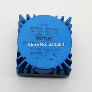 오디오 110V 토로 변압기 이달 5VA 50/60HZ 15V 듀얼 출력 변압기