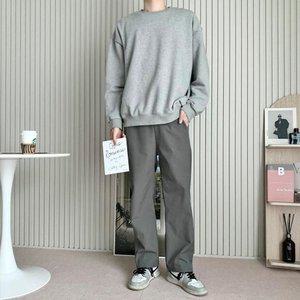 배기바지 면 일자 긴바지 밴딩바지 빅사이즈 루즈핏 (WFGT7DJ)