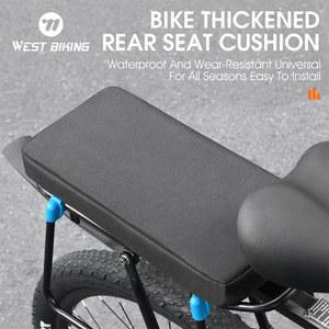 뒷자리 WEST BIKING 두꺼운 자전거 뒷좌석 쿠션 편안한 라이딩 MTB 분리형 세탁 가능한 후면 랙 사이클링 매트 부품