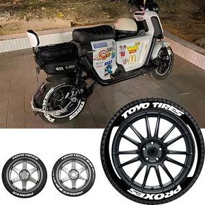 토요타 타이어 오토바이 휠 고무 결합 레터링 데칼 혼다 렙솔 HRC CBR250RR CBR400RR CBR600RR CBR1000RR