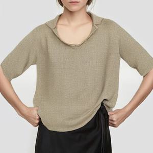 [HALLAN]후드 보카시 썸머 반팔 니트
