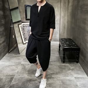 -5 빅사이즈 여름 면마한복 빈티지 투피스 남성의류 데일리룩 생활 개량 한복 상하의세트 투피스 