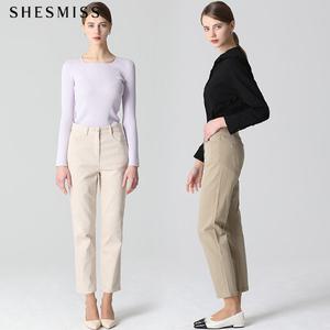 [쉬즈미스(SHESMISS)] 솔리드 크롭 진팬츠 (택가격: 178000원)